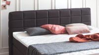 Boxspringbett BOSTON Hotelbett Stoff schwarz 7-Zonen-TTFK 180x200 cm