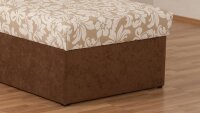 Polsterliege TINA Stoff braun beige Bonell-Federkern Bettkasten 90x200