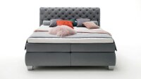 Boxspringbett CHESTER Samt Optik anthrazit TTFK 180x200