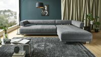 Ecksofa HP1812 Eckgarnitur Stoff grau inkl....