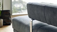 Ecksofa HP1812 Eckgarnitur Stoff grau inkl. Rückenkissen Hukla