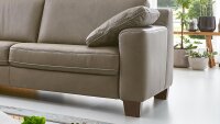 3-Sitzer SOFASTYLE Sofa Couch Echtleder braun Hukla