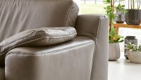 3-Sitzer SOFASTYLE Sofa Couch Echtleder braun Hukla