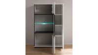 Vitrine CANTARA Highboard in weiß Hochglanz B 90 cm