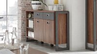 Sideboard DETROIT Kommode Stirling Oak und Matera anthrazit