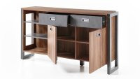 Sideboard DETROIT Kommode Stirling Oak und Matera anthrazit