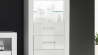 Vitrine BIANCO Highboard Glasvitrine Schrank in...