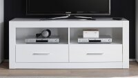 TV-Board BIANCO Lowboard Unterschrank Kommode in weiß Hochglanz