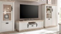 TV-Board FLORENZ Lowboard Fernsehunterschrank Oslo Pinie weiß 156 cm