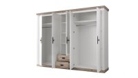 Kleiderschrank FLORENZ Schrank Oslo Pinie weiß 265x201