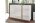 Sideboard 53 CLAIR Anrichte weiß Glanz und Eiche 138x91