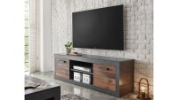 TV-Board 31 BROOKLYN Lowboard Matera grau Old Mix braun