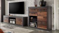 Kommode 53 BROOKLYN Sideboard Matera grau Old Mix braun