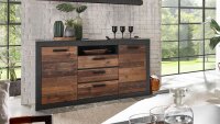 Sideboard 51 BROOKLYN Kommode Matera grau Old Mix braun