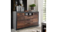 Sideboard 51 BROOKLYN Kommode Matera grau Old Mix braun