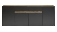 Sideboard CITY Eiche Wotan anthrazit Kommode Anrichte