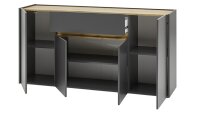 Sideboard CITY Eiche Wotan anthrazit Kommode Anrichte