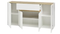 Sideboard CITY Eiche Wotan weiß Kommode Anrichte