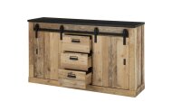 Sideboard SHERWOOD 53 Old Style hell anthrazit mit soft-close