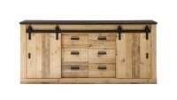 Sideboard SHERWOOD 55 Old Style hell anthrazit mit soft-close