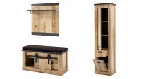 Garderobe SHERWOOD G2 Old Style anthrazit mit Sitzkissen