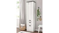 Schrank SHERWOOD 43 Pinie weiß und anthrazit mit soft-close