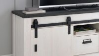 TV-Board SHERWOOD 30 Pinie weiß anthrazit mit soft-close