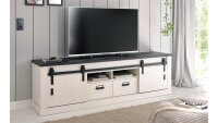 TV-Board SHERWOOD 32 Pinie weiß anthrazit mit soft-close