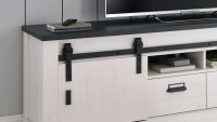 TV-Board SHERWOOD 32 Pinie weiß anthrazit mit soft-close