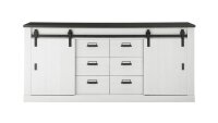 Sideboard SHERWOOD 55 Pinie weiß anthrazit mit soft-close