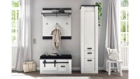 Garderobe SHERWOOD G2 Pinie weiß anthrazit mit...