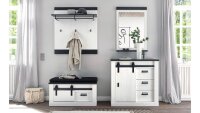 Garderobe SHERWOOD G4 Pinie weiß anthrazit mit...