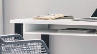 Büro-Set SHERWOOD O2 Pinie weiß und anthrazit mit soft-close