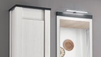 Badset SHERWOOD B5 Pinie weiß anthrazit Becken und LED