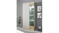 Vitrine 24 SCARA kieselgrau matt Zinneiche soft-close...