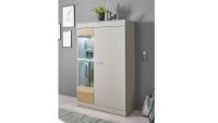 Vitrine 26 SCARA kieselgrau matt Zinneiche soft-close...