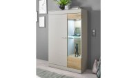 Vitrine 21 SCARA kieselgrau matt Zinneiche soft-close...