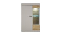 Vitrine 21 SCARA kieselgrau matt Zinneiche soft-close...