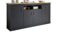 Sideboard 55 CATANIA 4-türig anthrazit Wotan Eiche Soft-Close