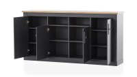 Sideboard 55 CATANIA 4-türig anthrazit Wotan Eiche Soft-Close