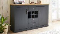 Sideboard CATANIA 2-türig anthrazit Wotan Eiche Soft Close