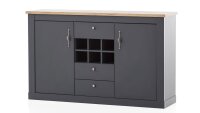 Sideboard CATANIA 2-türig anthrazit Wotan Eiche Soft Close