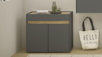 Kommode 53 CITY HOME OFFICE anthrazit Wotan Eiche