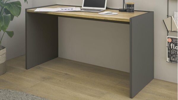 Schreibtisch 06 CITY HOME OFFICE anthrazit Wotan Eiche