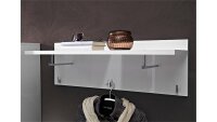 Garderobe LIFE Set 4-teilig MDF weiß Hochglanz geriffelt