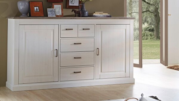 Sideboard LIMAS Kommode Anrichte in Pinie hell und Taupe