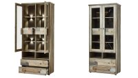 Vitrine BONANZA Vitrinenschrank Driftwood B 83 cm