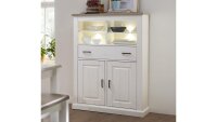 Highboard LIMA Schrank Pinie hell Taupe mit LED