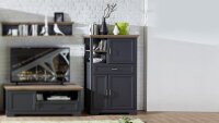 Schrank JASMIN Kommode Highboard graphit Artisan Eiche...