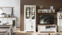 Vitrine JASMIN Standvitrine Pinie hell Artisan Eiche mit...